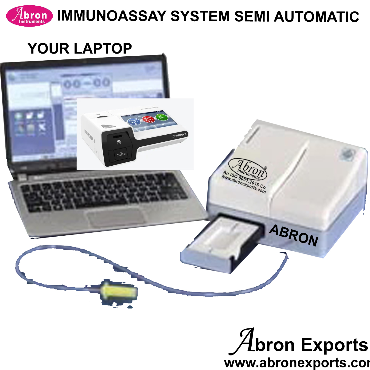 Immunoassay systems semi automatic fluorescent single multi Hospital Nursing Home Medical Abron ABM-2717 